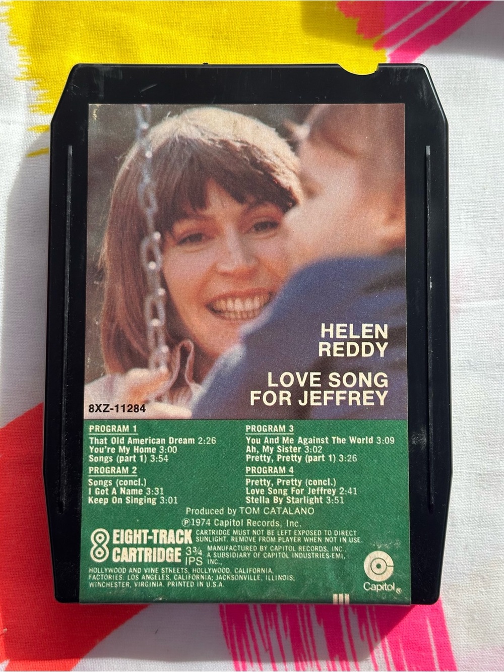 Vintage Helen Reddy "Love Song for Jeffrey" 8-Track Tape (Capitol Records, 1974)